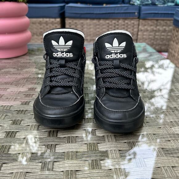 Adidas Retro Trefoil Style Kids High Top Sneakers Size 11K - Picture 7 of 9